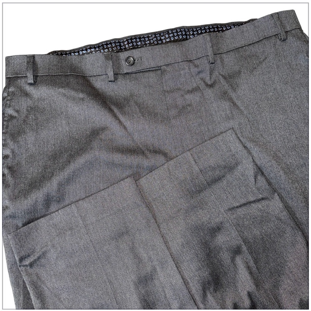 Lauren Ralph Lauren Mens Dress Pants 40x32 Charcoal Gray Flat Front Stretch